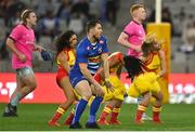30 April 2022; DHL Stormers dancers perform as Leinster players warmup before the United Rugby Championship match between DHL Stormers and Leinster at the DHL Stadium in Cape Town, South Africa. Photo by Harry Murphy/Sportsfile