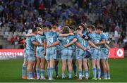 30 April 2022; Leinster players huddle before the United Rugby Championship match between DHL Stormers and Leinster at the DHL Stadium in Cape Town, South Africa. Photo by Harry Murphy/Sportsfile