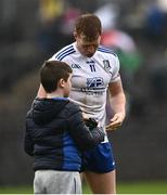 30 April 2022; Kieran Hughes of Monaghan gives away his gloves after the Ulster GAA Football Senior Championship Quarter-Final match between Monaghan and Down at St Tiernach’s Park in Clones, Monaghan. Photo by David Fitzgerald/Sportsfile