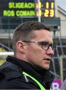 30 April 2022; Sligo manager Tony McEntee is interviewed by the media after the Connacht GAA Football Senior Championship Semi-Final match between Roscommon and Sligo at Markievicz Park in Sligo. Photo by Brendan Moran/Sportsfile