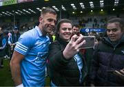30 April 2022; Jonny Cooper of Dublin poses with a supporter after the Leinster GAA Football Senior Championship Quarter-Final match between Wexford and Dublin at Chadwicks Wexford Park in Wexford. Photo by Ray McManus/Sportsfile