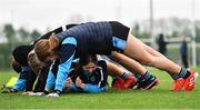 30 April 2022; Participants take part in an agility exercise during the 2022 ZuCar Gaelic4Teens Festival Day at the GAA National Games Development Centre in Abbotstown, Dublin. Photo by Sam Barnes/Sportsfile