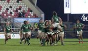 30 April 2022; The Irish team react to Enya Breen of Ireland match winning conversion during the Tik Tok Women's Six Nations Rugby Championship match between Ireland and Scotland at Kingspan Stadium in Belfast. Photo by John Dickson/Sportsfile