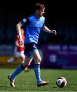 26 April 2022; Ciaran Behan of UCD during the Collingwood Cup Final match between UCD and Queens University Belfast at Oriel Park in Dundalk, Louth. Photo by Ben McShane/Sportsfile