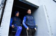 17 April 2022; Denis Maher, left, and Seamus Callanan of Tipperary walk onto the pitch before the Munster GAA Hurling Senior Championship Round 1 match between Waterford and Tipperary at Walsh Park in Waterford. Photo by Brendan Moran/Sportsfile