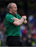 17 April 2022; Referee Johnny Murphy signals for a free during the Munster GAA Hurling Senior Championship Round 1 match between Waterford and Tipperary at Walsh Park in Waterford. Photo by Brendan Moran/Sportsfile