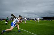 17 April 2022; Jamie Barron of Waterford takes a sideline cut during the Munster GAA Hurling Senior Championship Round 1 match between Waterford and Tipperary at Walsh Park in Waterford. Photo by Brendan Moran/Sportsfile