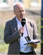 23 April 2022; BBC Sport NI analyst Peter Canavan during the Ulster GAA Football Senior Championship Quarter-Final match between Antrim and Cavan at Corrigan Park in Belfast. Photo by Ramsey Cardy/Sportsfile