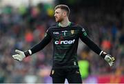 24 April 2022; Donegal goalkeeper Shaun Patton during the Ulster GAA Football Senior Championship Quarter-Final match between Donegal and Armagh at Páirc MacCumhaill in Ballybofey, Donegal. Photo by Ramsey Cardy/Sportsfile