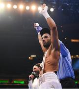 30 April 2022; Galal Yafai after winning his WBC international flyweight title fight with Miguel Cartagena at Madison Square Garden in New York, USA. Photo by Stephen McCarthy/Sportsfile