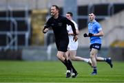 28 April 2022; Referee Seamus Mulhare during the EirGrid Leinster GAA Football U20 Championship Final match between Dublin and Kildare at MW Hire O'Moore Park in Portlaoise, Laois. Photo by Ben McShane/Sportsfile