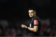 29 April 2022; Referee Robert Hennessy during the SSE Airtricity League Premier Division match between St Patrick's Athletic and Derry City at Richmond Park in Dublin. Photo by Seb Daly/Sportsfile
