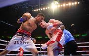 30 April 2022; Liam Smith, right, and Jessie Vargas during their vacant WBO intercontinental junior middleweight title fight at Madison Square Garden in New York, USA. Photo by Stephen McCarthy/Sportsfile