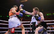 30 April 2022; Katie Taylor, right, and Amanda Serrano during their undisputed world lightweight championship fight at Madison Square Garden in New York, USA. Photo by Stephen McCarthy/Sportsfile