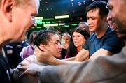 30 April 2022; Katie Taylor celebrates with her brother Lee after her undisputed world lightweight championship fight victory over Amanda Serrano at Madison Square Garden in New York, USA. Photo by Stephen McCarthy/Sportsfile