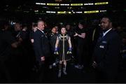 30 April 2022; Katie Taylor before her undisputed world lightweight championship fight with Amanda Serrano at Madison Square Garden in New York, USA. Photo by Stephen McCarthy/Sportsfile