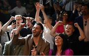 30 April 2022; Bridget and Pete Taylor celebrate after Katie Taylor defeated Amanda Serrano to win the undisputed world lightweight championship fight at Madison Square Garden in New York, USA. Photo by Stephen McCarthy/Sportsfile