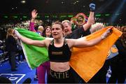 30 April 2022; Katie Taylor celebrates her undisputed world lightweight championship fight victory over Amanda Serrano at Madison Square Garden in New York, USA. Photo by Stephen McCarthy/Sportsfile
