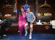 30 April 2022; Katie Taylor and her mother Bridget after her undisputed world lightweight championship fight with Amanda Serrano at Madison Square Garden in New York, USA. Photo by Stephen McCarthy/Sportsfile