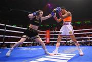 30 April 2022; Katie Taylor, left, and Amanda Serrano during their undisputed world lightweight championship fight at Madison Square Garden in New York, USA. Photo by Stephen McCarthy/Sportsfile