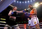 30 April 2022; Katie Taylor, left, and Amanda Serrano during their undisputed world lightweight championship fight at Madison Square Garden in New York, USA. Photo by Stephen McCarthy/Sportsfile
