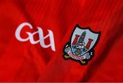 7 April 2022; A detailed view of a Cork jersey during Cork Football Squad Portraits session at MTU in Cork. Photo by Diarmuid Greene/Sportsfile