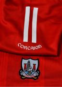 7 April 2022; A detailed view of a Cork jersey during Cork Football Squad Portraits session at MTU in Cork. Photo by Diarmuid Greene/Sportsfile
