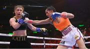 30 April 2022; Amanda Serrano, right, and Katie Taylor during their undisputed world lightweight championship fight at Madison Square Garden in New York, USA. Photo by Stephen McCarthy/Sportsfile