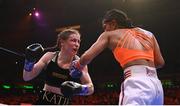 30 April 2022; Katie Taylor, left, and Amanda Serrano during their undisputed world lightweight championship fight at Madison Square Garden in New York, USA. Photo by Stephen McCarthy/Sportsfile