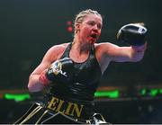 30 April 2022; Elin Cederroos during her undisputed super middleweight championship fight with Franchon Crews Dezurn at Madison Square Garden in New York, USA. Photo by Stephen McCarthy/Sportsfile