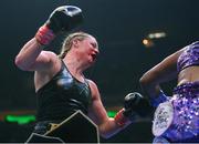 30 April 2022; Elin Cederroos during her undisputed super middleweight championship fight with Franchon Crews Dezurn at Madison Square Garden in New York, USA. Photo by Stephen McCarthy/Sportsfile