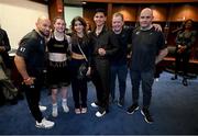 30 April 2022; Katie Taylor and her team with boxer Ryan Garcia following her undisputed world lightweight championship fight victory over Amanda Serrano at Madison Square Garden in New York, USA. Photo by Stephen McCarthy/Sportsfile