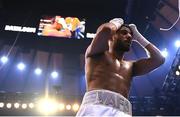 30 April 2022; Galal Yafai following his WBC international flyweight title fight with Miguel Cartagena at Madison Square Garden in New York, USA. Photo by Stephen McCarthy/Sportsfile