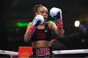 30 April 2022; Shanecqua Paisley Davis during her featherweight bout with Skye Nicolson at Madison Square Garden in New York, USA. Photo by Stephen McCarthy/Sportsfile