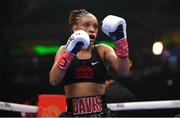30 April 2022; Shanecqua Paisley Davis during her featherweight bout with Skye Nicolson at Madison Square Garden in New York, USA. Photo by Stephen McCarthy/Sportsfile