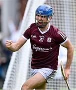 1 May 2022; Johnny Coen of Galway celebrates after scoring his side's first goal during the Leinster GAA Hurling Senior Championship Round 3 match between Galway and Kilkenny at Pearse Stadium in Galway. Photo by Brendan Moran/Sportsfile