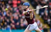 1 May 2022; Johnny Coen of Galway scores his side's first goal during the Leinster GAA Hurling Senior Championship Round 3 match between Galway and Kilkenny at Pearse Stadium in Galway. Photo by Brendan Moran/Sportsfile