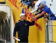 30 April 2022; DHL Stormers head coach John Dobson with supporters before the United Rugby Championship match between DHL Stormers and Leinster at the DHL Stadium in Cape Town, South Africa. Photo by Harry Murphy/Sportsfile
