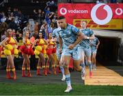 30 April 2022; Adam Byrne of Leinster runs out before the United Rugby Championship match between DHL Stormers and Leinster at the DHL Stadium in Cape Town, South Africa. Photo by Harry Murphy/Sportsfile