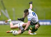 1 May 2022; JP Hurley of Wicklow and Ronan Jones of Meath collide during the Leinster GAA Football Senior Championship Quarter-Final match between Meath and Wicklow at Páirc Tailteann in Navan, Meath. Photo by Ben McShane/Sportsfile