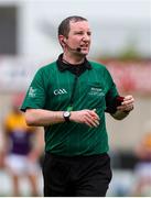 1 May 2022; Referee Colum Cunning during the Leinster GAA Hurling Senior Championship Round 3 match between Laois and Wexford at MW Hire O’Moore Park in Portlaoise, Laois. Photo by Michael P Ryan/Sportsfile