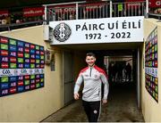 1 May 2022; Rory Donnelly of Tyrone before the Ulster GAA Football Senior Championship Quarter-Final match between Tyrone and Derry at O'Neills Healy Park in Omagh, Tyrone. Photo by David Fitzgerald/Sportsfile