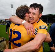 1 May 2022; Rory Hayes, right, and team-mate Shane O'Donnell of Clare celebrate after the Munster GAA Hurling Senior Championship Round 3 match between Cork and Clare at FBD Semple Stadium in Thurles, Tipperary. Photo by Ray McManus/Sportsfile
