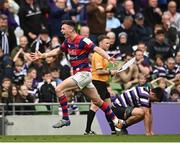 1 May 2022; Matt D'Arcy of Clontarf celebrates after the Energia All-Ireland League Division 1 Final match between Clontarf and Terenure at Aviva Stadium in Dublin. Photo by Oliver McVeigh/Sportsfile