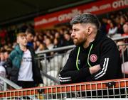 1 May 2022; Matthew Donnelly of Tyrone looks on from the sideline late in the game during the Ulster GAA Football Senior Championship Quarter-Final match between Tyrone and Derry at O'Neills Healy Park in Omagh, Tyrone. Photo by David Fitzgerald/Sportsfile