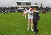 1 May 2022; Ben McCormack of Kildare takes a selfie with a supporter after their side's victory in the Leinster GAA Football Senior Championship Quarter-Final match between Kildare and Louth at O'Connor Park in Tullamore, Offaly. Photo by Seb Daly/Sportsfile