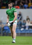 30 April 2022; Josh Ryan of Limerick prepares to take a free during the Munster GAA Senior Football Championship Quarter-Final match between Clare and Limerick at Cusack Park in Ennis, Clare. Photo by Piaras Ó Mídheach/Sportsfile