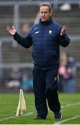 30 April 2022; Clare manager Colm Collins reacts during the Munster GAA Senior Football Championship Quarter-Final match between Clare and Limerick at Cusack Park in Ennis, Clare. Photo by Piaras Ó Mídheach/Sportsfile