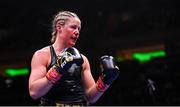 30 April 2022; Elin Cederroos during her undisputed super middleweight championship fight with Franchon Crews Dezurn at Madison Square Garden in New York, USA. Photo by Stephen McCarthy/Sportsfile