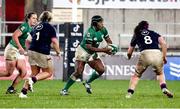 30 April 2022; Linda Djougang of Ireland during the Tik Tok Women's Six Nations Rugby Championship match between Ireland and Scotland at Kingspan Stadium in Belfast. Photo by John Dickson/Sportsfile